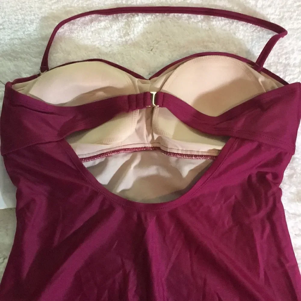 Merona Women’s Shirred Bandeau One Piece F…